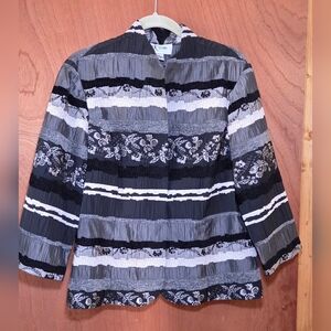 Elegant Black and Gray Women's Jacket 16